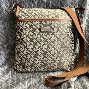 Tommy Hilfiger Brown and Tan crossbody Bag
